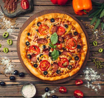 Pizza aus dem Ofen